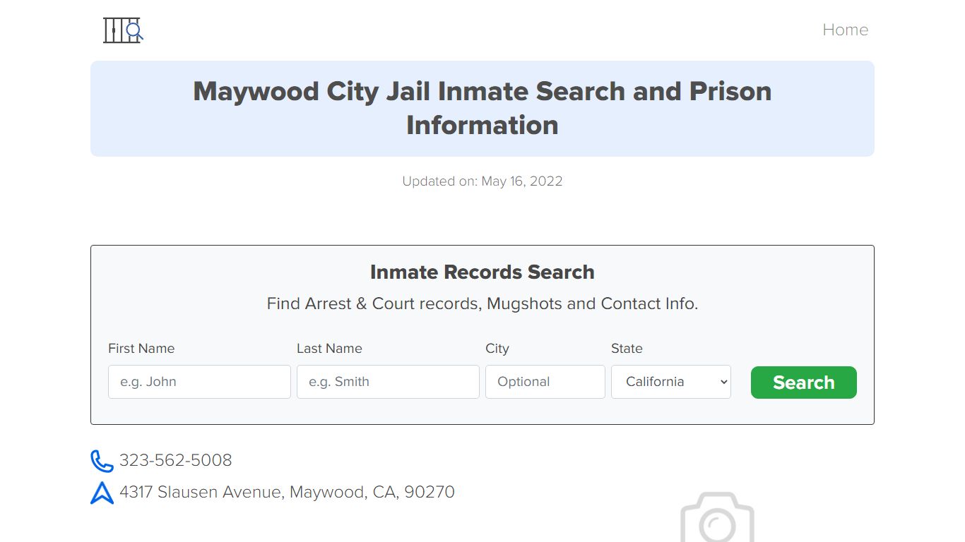 Maywood City Jail Inmate Search, Visitation, Phone no ...